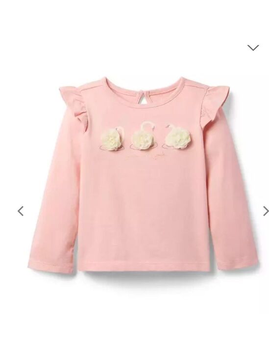 Janie and Jack Other - Swan Ruffle Tee
